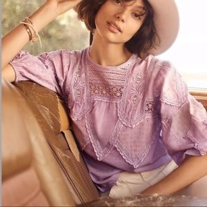 Anthropologie Aderyn Lilac Blouse